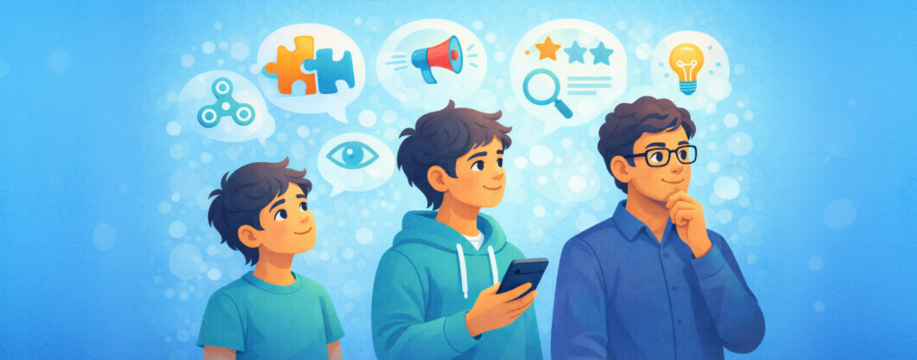 common symptoms of autism across ages